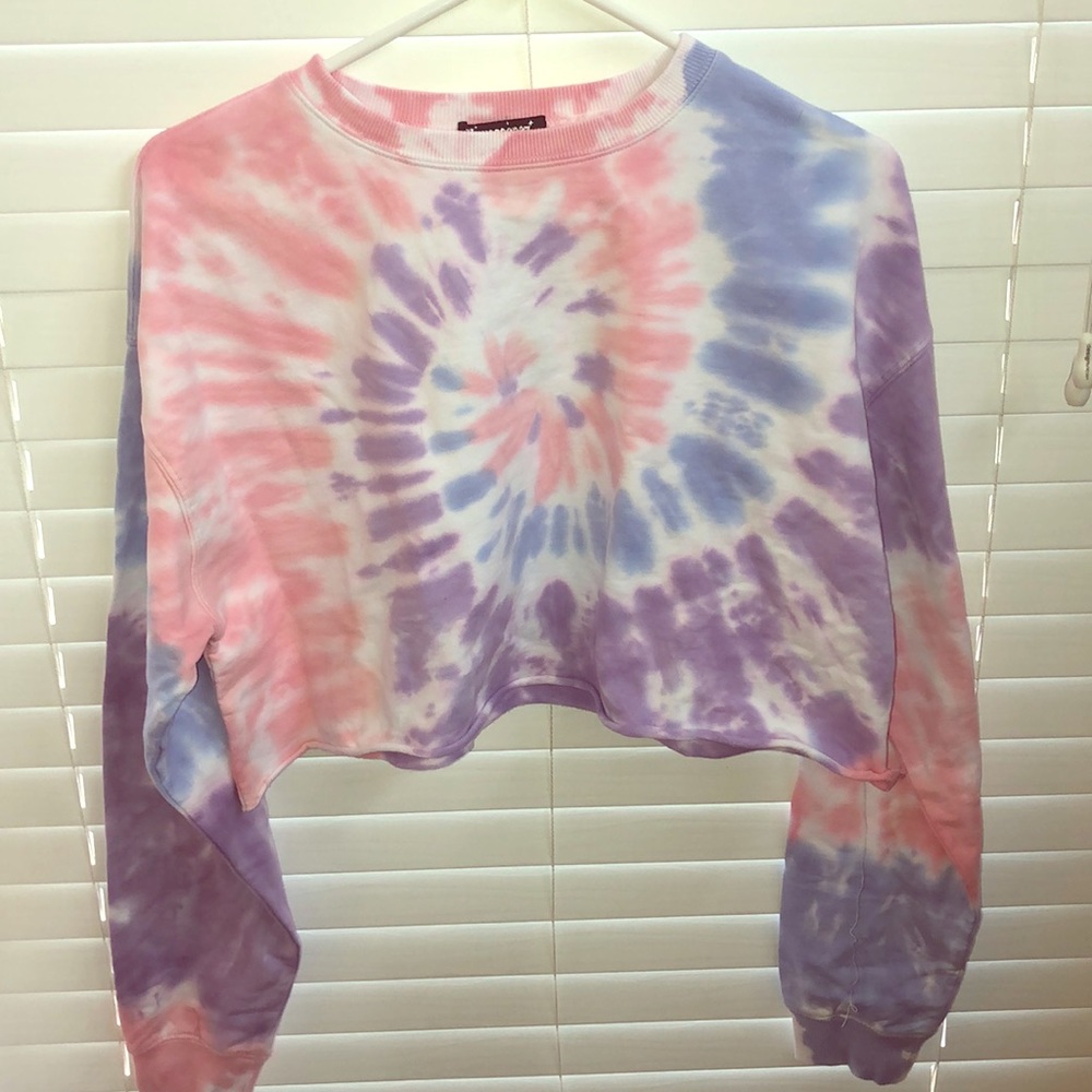 Tie Dye Cropped Sweater